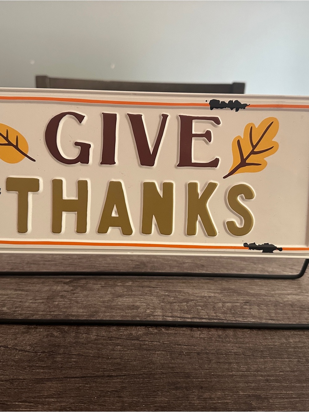 Gather Together and Give Thanks metal sign